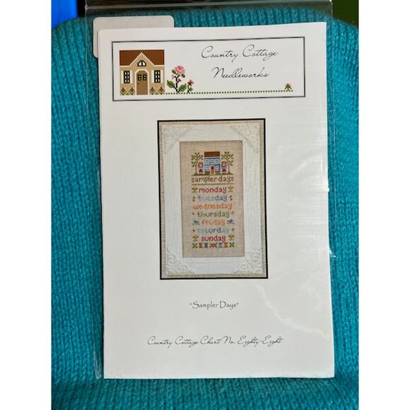 country cottage needlework cross stitch pattern Sampler Days - Picture 1 of 3